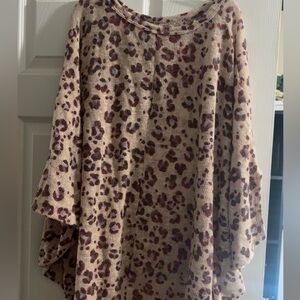 Leopard Print Poncho